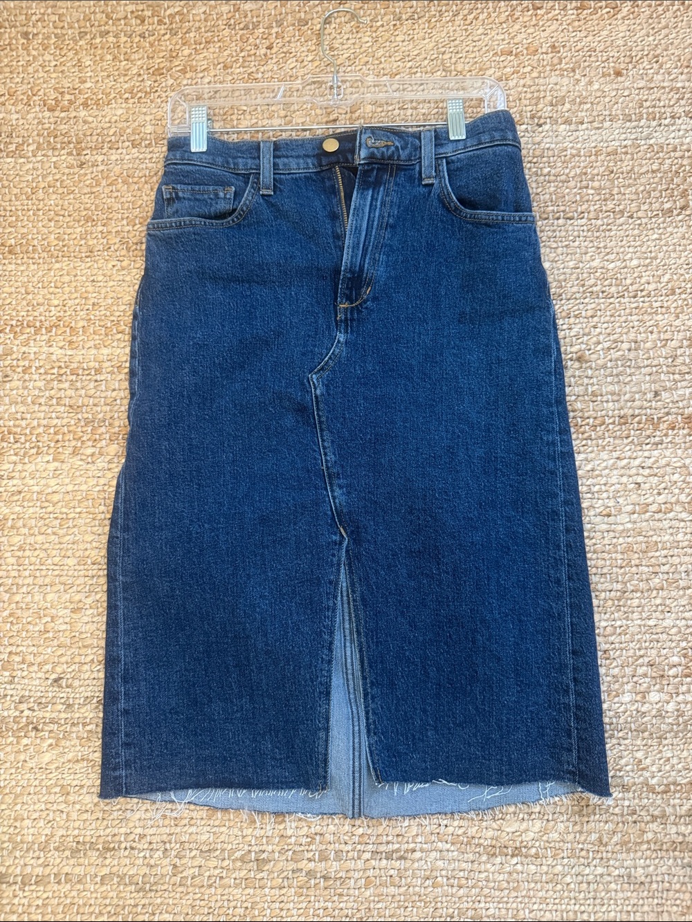Joe's Jeans Dark Blue Straight-Leg Denim Skirt